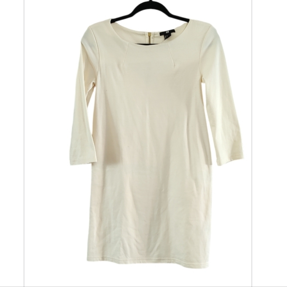 H&M Cream 3/4 Sleeve Dress
